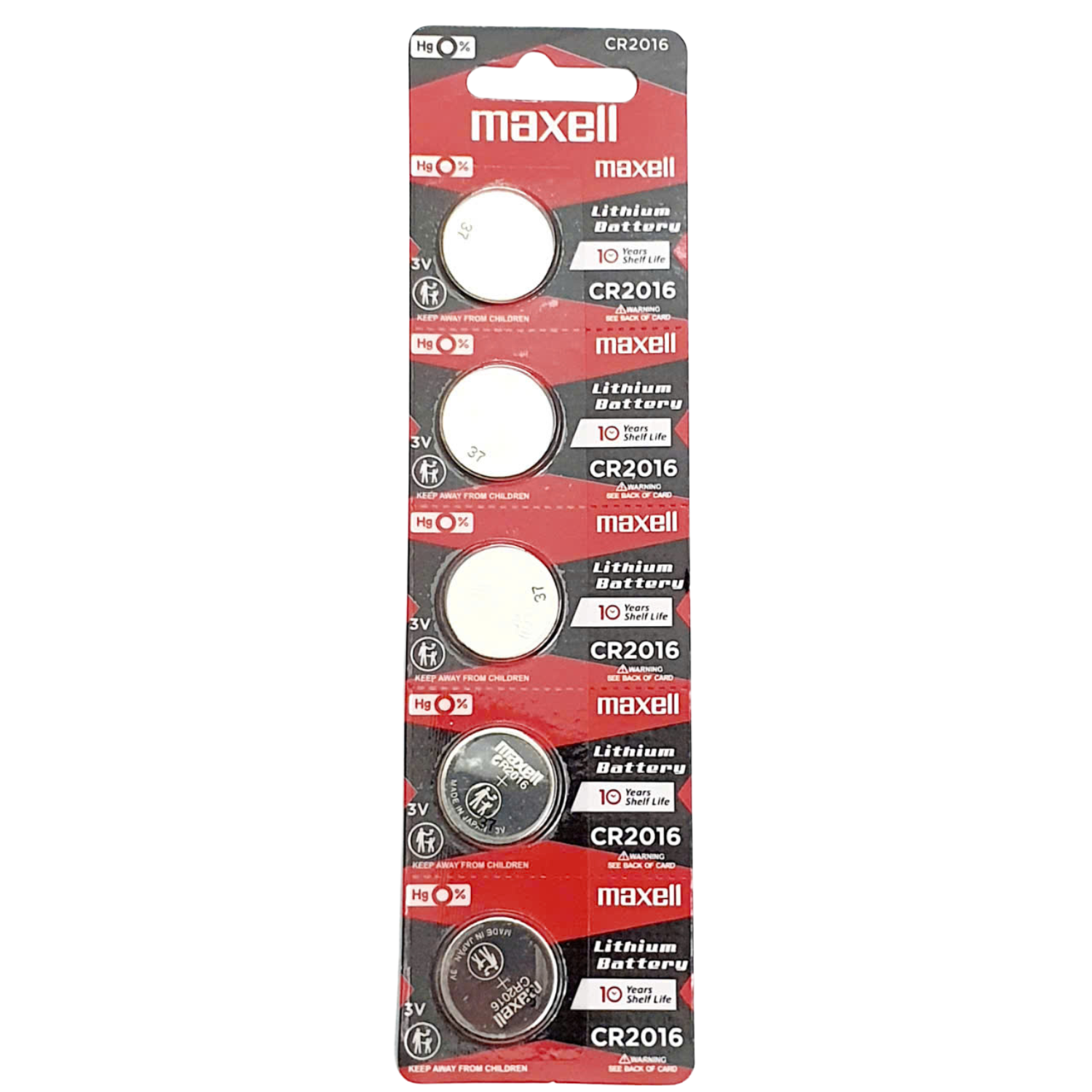 Vỉ 5 Viên Pin CR2016 Maxell Lithium 3V Vỉ 5 Viên Pin CR2016 Maxell Lithium 3V