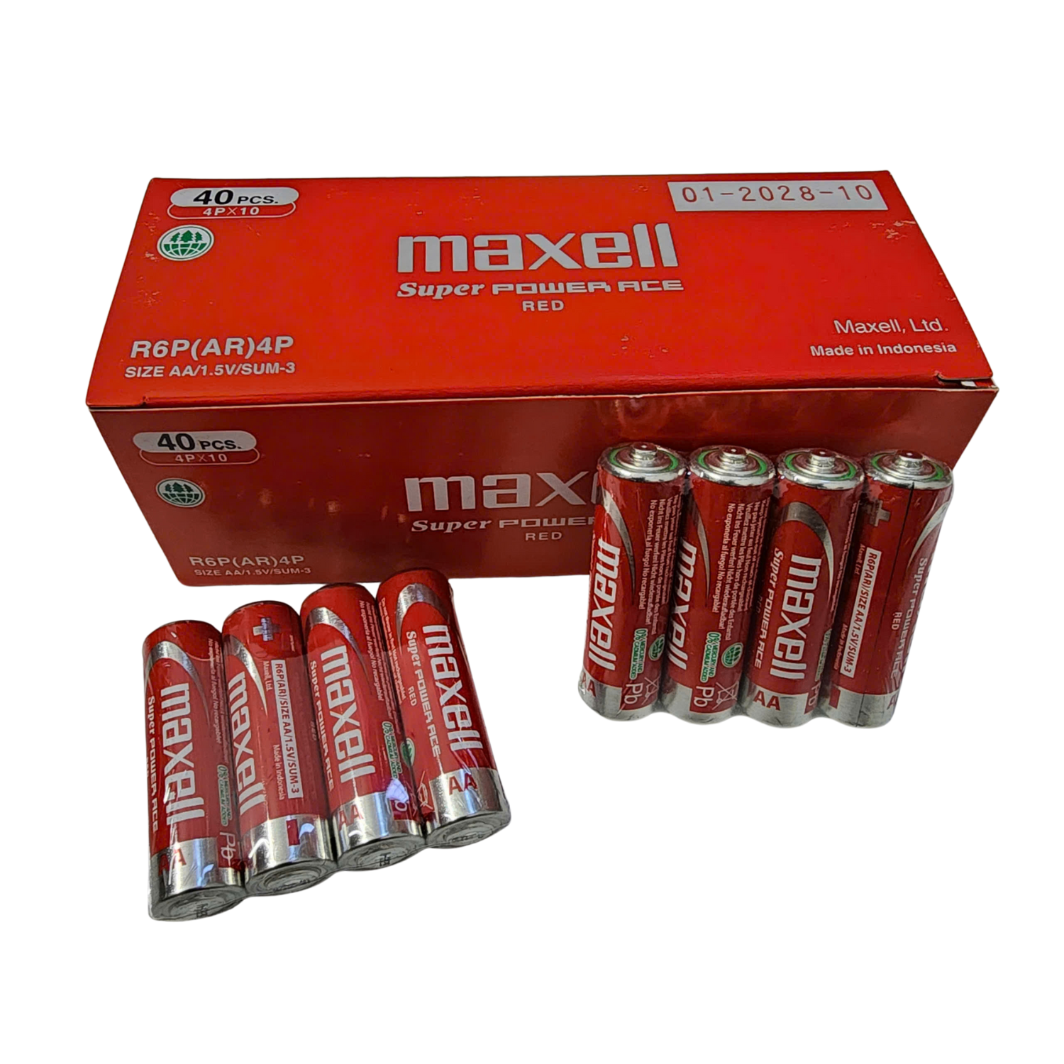 Hộp 40 Viên AA Pin Maxell R6P (AR) 4P Japan Hộp 40 Viên AA Pin Maxell R6P (AR) 4P Japan