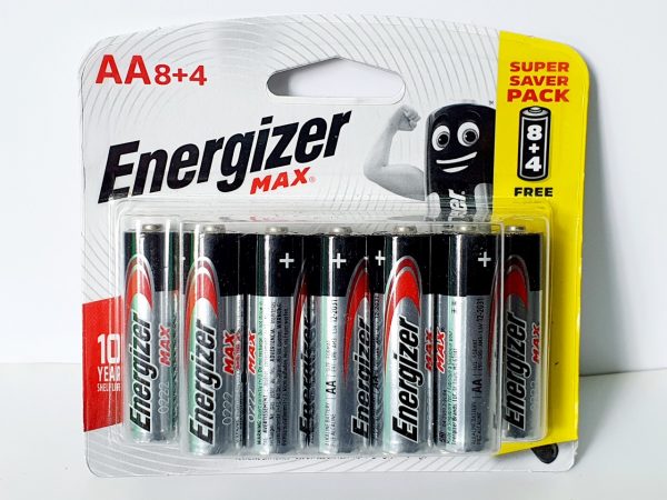 Pin AA Energizer Max E91 BP8+4 vỉ 12 viên chính hãng