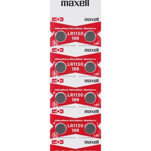 Vỉ 10 Viên Pin LR1130 AG10 Maxell Alkaline 1.5V