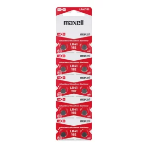 Vỉ 10 Viên Pin LR41 AG3 Maxell Alkaline 1.5V