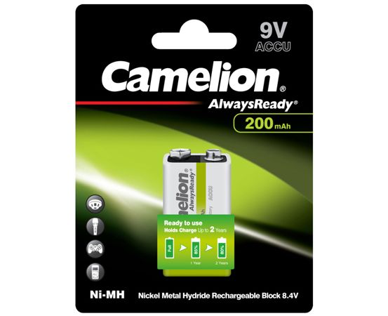 pin-sac-9v-camelion-200mAh-vi-1-vien Pin sạc 9V Camelion 200 mAh vỉ 1 viên chính hãng