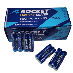 Hộp 60 Viên Pin AAA Rocket Silver R03 1.5V