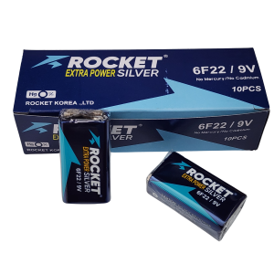 Hộp 10 Viên Pin Vuông 9V Rocket Silver 6F22