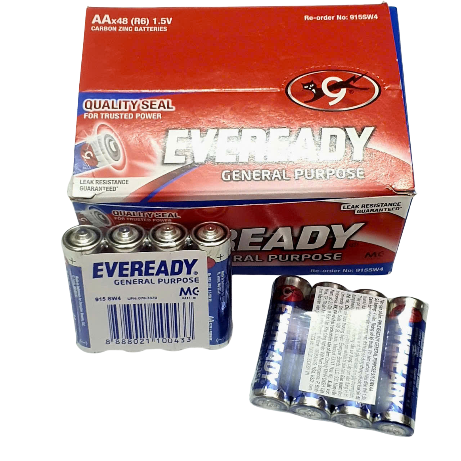 Hộp 48 Viên Pin AA Eveready Carbon R6 1.5V Hộp 48 Viên Pin AA Eveready Carbon R6 1.5V