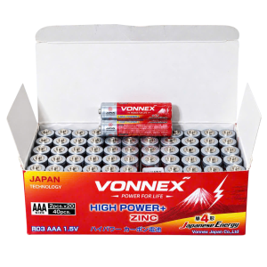 Hộp 60 Viên Pin AAA Vonnex High Power R03 1.5V